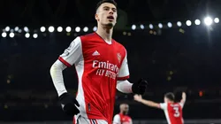 Justin Setterfield/Getty Images - Martinelli marcou seu segundo gol na temporada