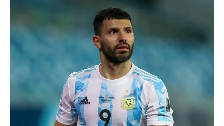 Foto: Gil Gomes/AGIF - Aguero foi campeão da Copa América em 2021 junto com a seleção argentina