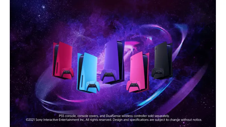 PlayStation anuncia novas placas laterais de PS5 da coleção Galaxy