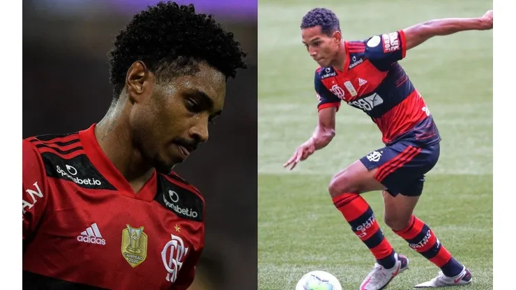 Foto Vitinho: Thiago Ribeiro/AGIF e Foto João Lucas: Marcello Zambrana/AGIF | Flamengo tem 15 jogadores com contrato se encerrando em 2022