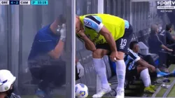 Foto: Reprodução/SporTV - Churín ficou atento aos resultados dos rivais e manteve a esperança junto de torcida do Grêmio até o fim