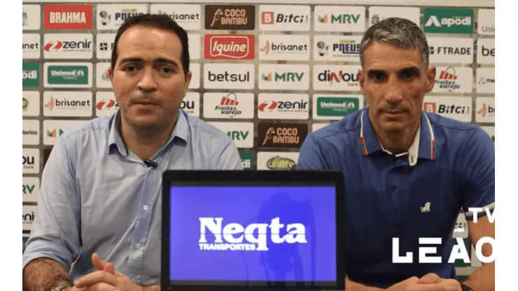 Foto: Reprodução/Canal Oficial do Fortaleza no YouTube - Paz e Vojvoda: presidente garantiu permanência do técnico