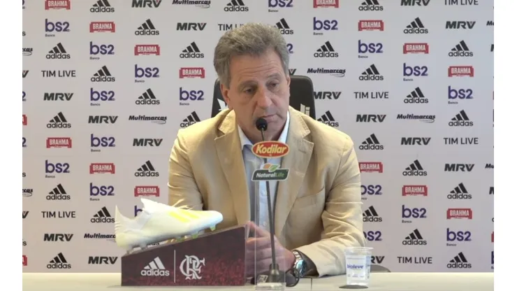 Foto: Reprodução FlaTV/YouTube | Rodolfo Landim tem teto orçamentário estipulado para o Flamengo em 2022