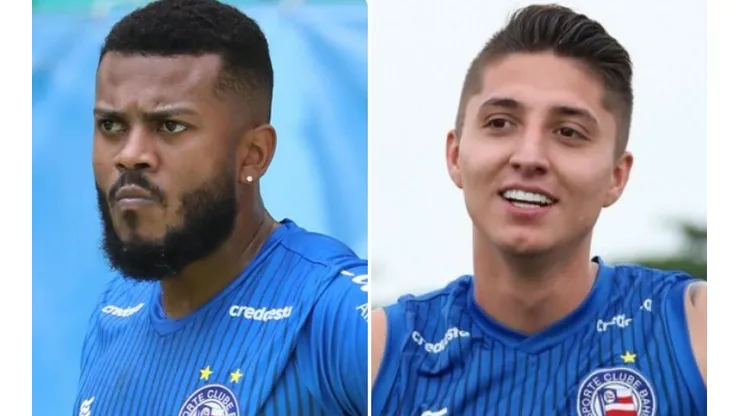 Fotos: Felipe Oliveira / EC Bahia / Divulgação - Cirino e Ramírez: dupla vem se recuperando de lesões
