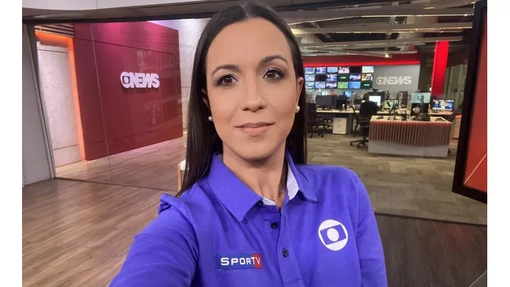 Foto: Arquivo Pessoal - livia laranjeira nos estúdios do Grupo Globo
