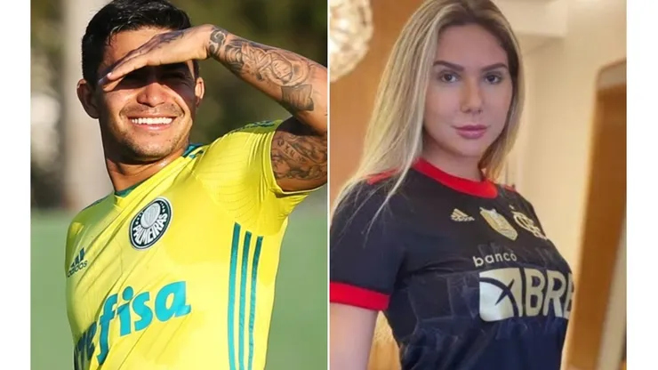 Montagem: fotos de César Greco / @carolinaportaluppi - Dudu não deixou barato e trocou provocação a filha de Renato Gaúcho após tri da Libertadores