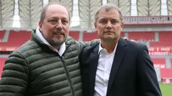 Foto: Ricardo Duarte/Internacional/Divulgação - Barcellos e Aguirre: Inter não conta com defensor para 2022