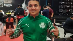 Peterson Machado é torcedor do Vasco, mas deu o apoio ao Palmeiras (Foto: BSOP)