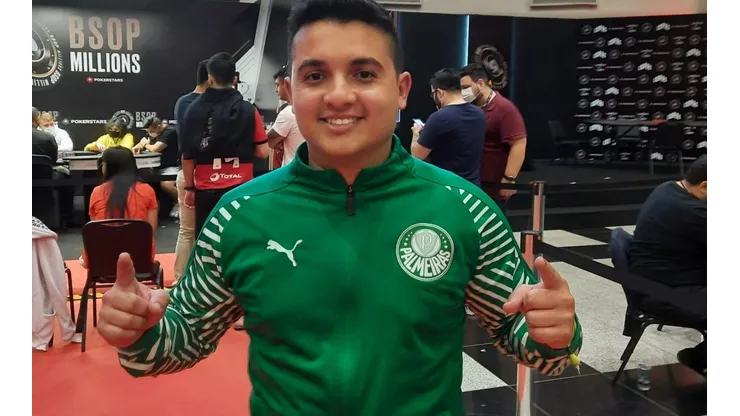 Peterson Machado é torcedor do Vasco, mas deu o apoio ao Palmeiras (Foto: BSOP)