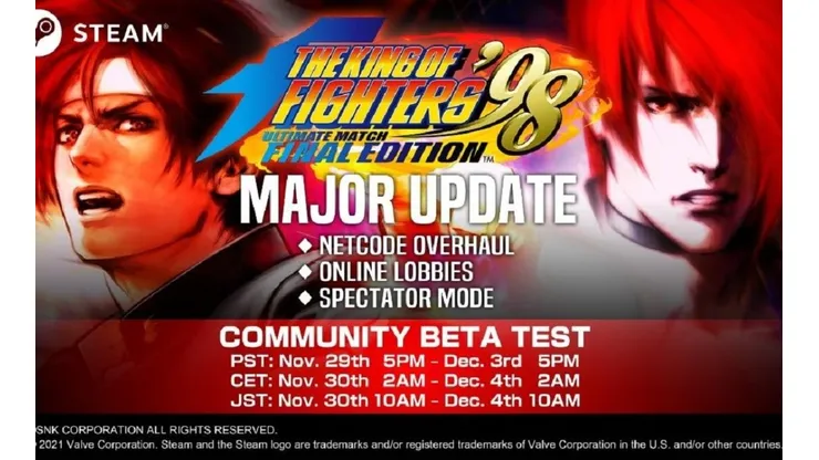 The King of Fighters 98 Ultimate Match Final Edition receberá grande atualização