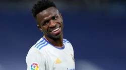 Foto: Angel Martinez/Getty Images | Vini Jr marcou um gol e chamou atenção da imprensa em goleada do Real Madrid contra o Granada