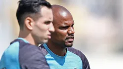 Foto: Vitor Silva/SSPress/Botafogo/Divulgação - Gatito e Jefferson: goleiros têm boa relação nos bastidores