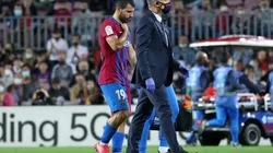 Agüero foi substituído aos 40 minutos da primeira etapa contra o Alavés (Foto: Alex Caparros/Getty Images)