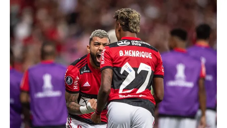 Gabigol e Bruno Henrique tem contribuído para a boa média de gols do Flamengo em Libertadores (Foto: Thiago Ribeiro/AGIF)