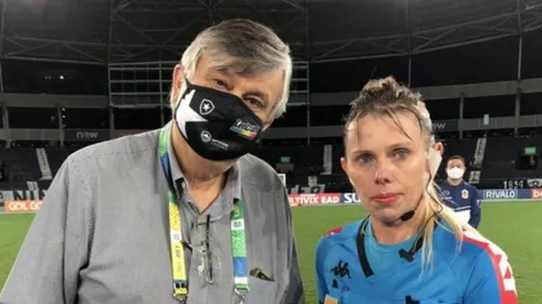 Foto: Divulgação/Botafogo - O presidente pedindo desculpa no final da partida