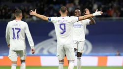 Karim Benzema e Vinicius Júnior: dupla do Real Madrid é uma das melhores atualmente no futebol europeu (Getty Images)