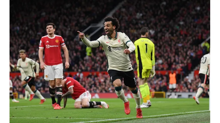 Salah carimbou o prêmio de jogador do mês, com direito a atuação histórica em Old Trafford (Getty Images)