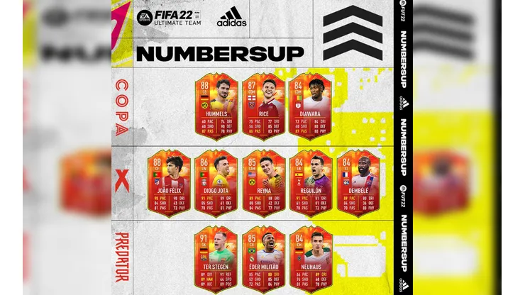 FIFA 22 faz parceria com adidas para novas cartas NUMBERSUP