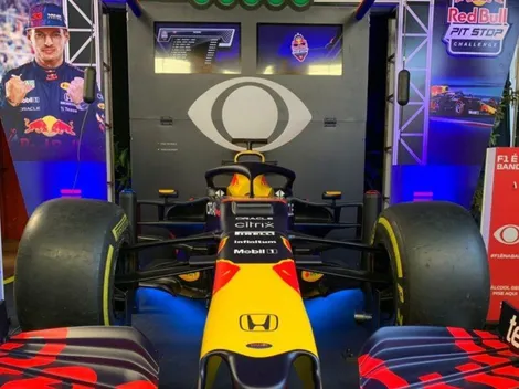 Comentaristas do Jogo Aberto se enfrentam em simulação de troca de pneus; Assista