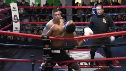 Gabriel não resistiu a dura sequencia de golpes e foi nocauteado no primeiro round | Crédito: Reprodução Youtube