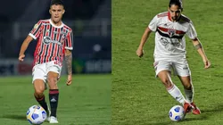 Foto Rodrigo Nestor: Diogo Reis/AGIF e Foto Martín Benítez: Thiago Ribeiro/AGIF | Rodrigo Nestor ou Martín Benítez? Ceni tem dúvida no meio-campo
