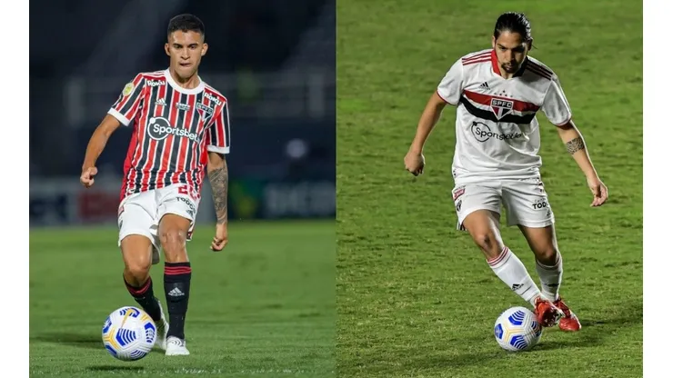 Foto Rodrigo Nestor: Diogo Reis/AGIF e Foto Martín Benítez: Thiago Ribeiro/AGIF | Rodrigo Nestor ou Martín Benítez? Ceni tem dúvida no meio-campo