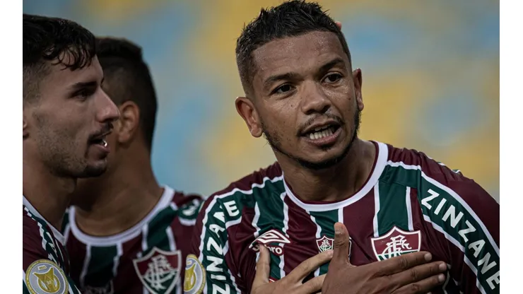Foto: Jorge Rodrigues/AGIF - David Braz comemora o seu gol durante partida contra o Sport no estádio Maracanã pelo campeonato Brasileiro A 2021.
