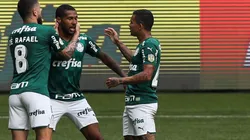 Jogadores do Palmeiras comemoram gol pelo Brasileirão (Foto: Getty Images)