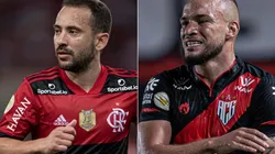 Flamengo x Atlético-GO: como assistir AO VIVO esse duelo do Campeonato Brasileiro. (Foto: Thiago Ribeiro/Heber Gomes/AGIF)