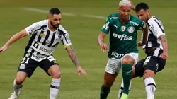 Palmeiras e Santos, em campo pelo Brasileirão (Foto: Getty Images)