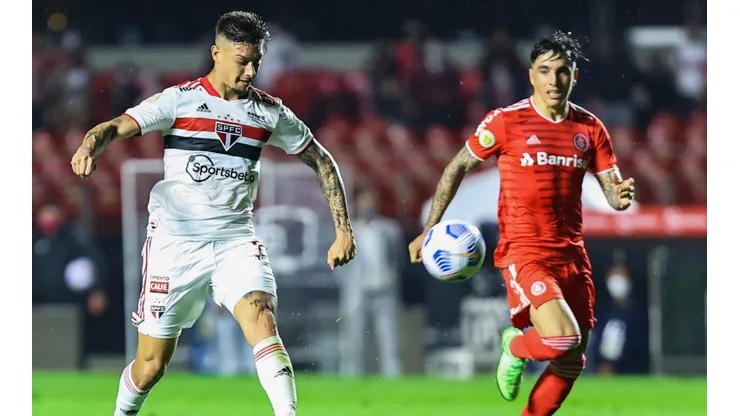 O São Paulo venceu o Internacional por 1 a 0 (Foto: Marcello Zambrana/AGIF)