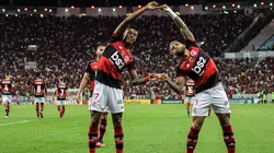 Gabigol e Bruno Henrique não atuam juntos desde o dia 3 de outubro (Foto: Thiago Ribeiro/AGIF)