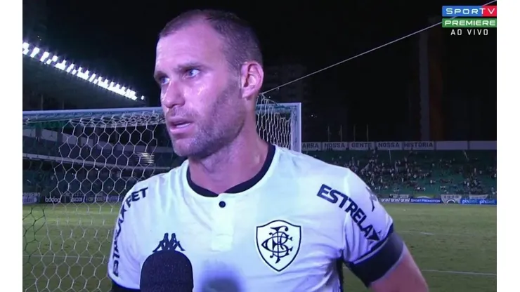 Jogador reforçou empenho da equipe durante a partida | Crédito: Reprodução Sportv