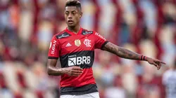 Bruno Henrique não sente mais desconforto na coxa | Crédito: Thiago Ribeiro/AGIF