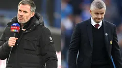 Jamie Carragher e Ole Gunnar Solskjaer: ex-jogadores se estranham as vésperas do clássico (Getty Images)