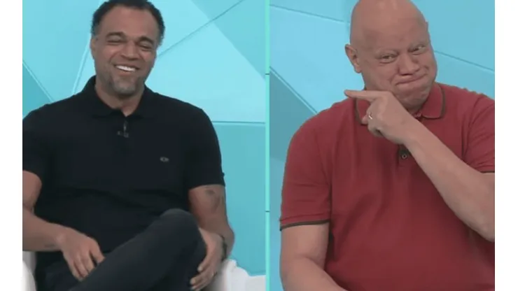 Ronaldão (dir) causou polêmica em edição do Jogo Aberto