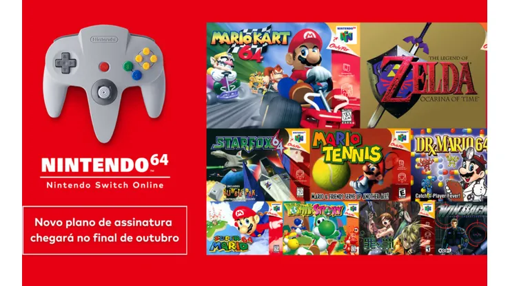 Assinatura do Nintendo Switch Online permite jogar games retrô do Nintendo 64 e Mega Drive