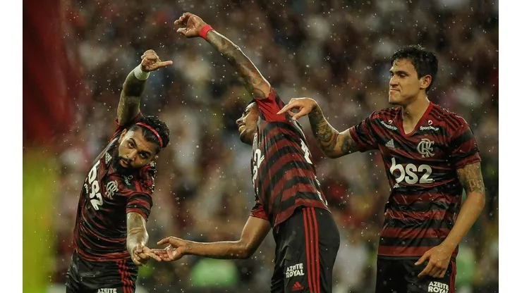 Trio de atacantes do Flamengou marcou 104 dos 200 gols feitos nas últimas 99 partidas do Brasileirão (Foto: Allan Carvalho/AGIF)