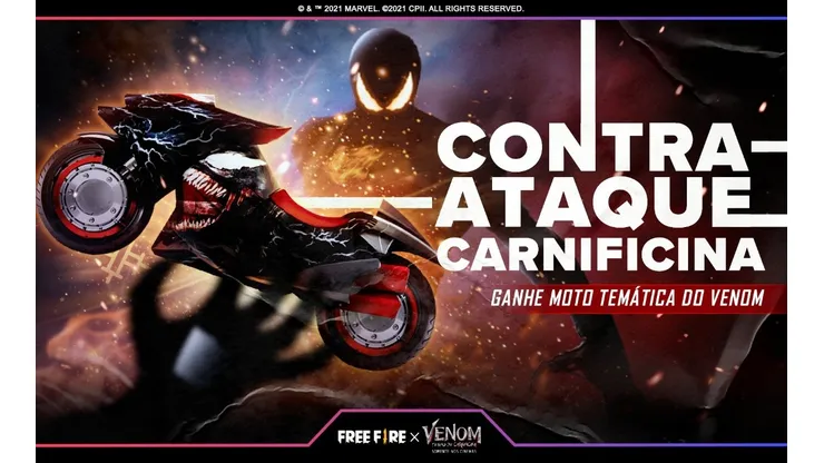 Free Fire recebe evento de crossover com o filme Venom: Tempo de Carnificina