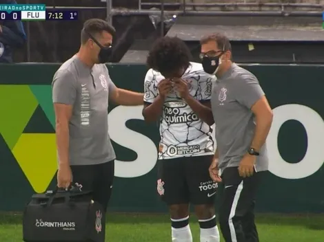 Corinthians perde Willian no começo da partida contra o Fluminense
