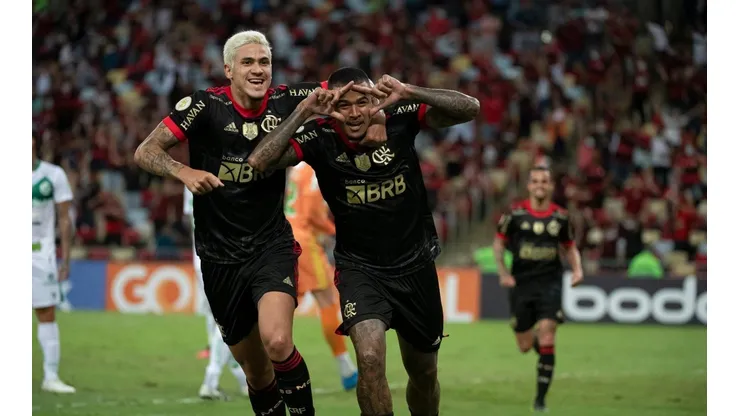 Kenedy marcou seu primeiro gol com a camisa do Flamengo (Foto: Alexandre Vidal/CRF)