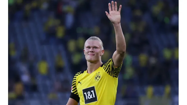 Haaland em jogo do Borussia Dortmund