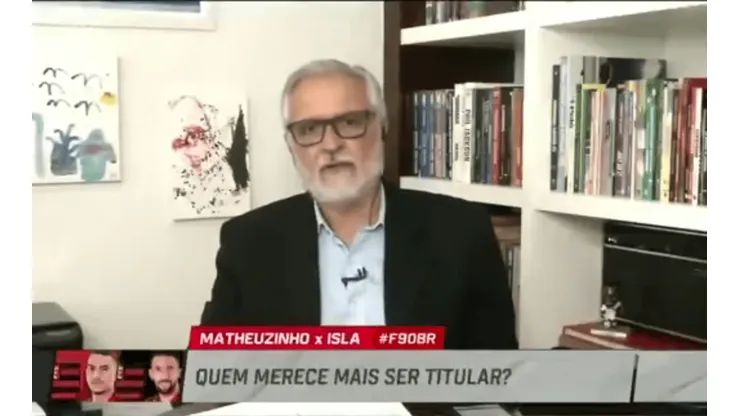 Comentarista Fábio Sormani durante o programa ao vivo do ESPN F90 - Imagem: Reprodução/ESPN