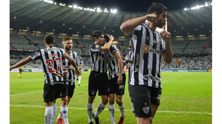 Jogadores do Atlético-MG comemoram gol (Foto: Getty Images)
