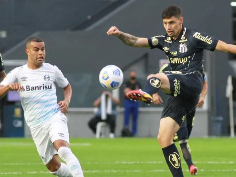 Em jogo disputado na Vila Belmiro, Santos consegue gol nos acréscimos e bate o Grêmio