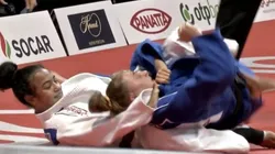 Rafaela finalizando a francesa. (Foto: Reprodução)
