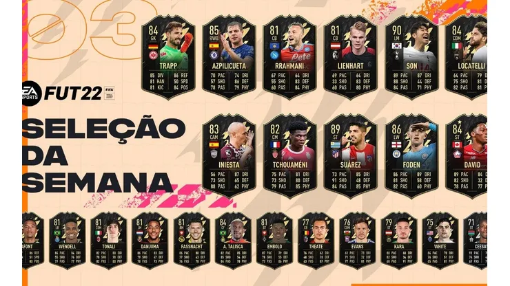FIFA 22: Trapp, Son, David, Suarez e Iniesta são alguns dos destaques do Time da Semana