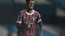 Rigoni comemorando gol contra o Racing, na Libertadores (Foto: Marcelo Endelli / Getty Images)