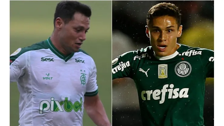 América-MG e Palmeiras se enfrentam nesta quarta-feira (Foto: Gil Gomes/AGIF e Getty Images)