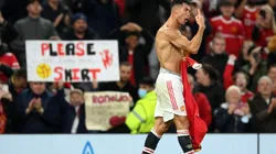 Cristiano Ronaldo comemora gol da virada do United (Getty Images)